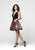 Tarik Ediz - Plunging Cocktail Dress 50030 in Black and Multi-Color