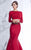 Tarik Ediz - Two Piece Long Dress 50035 in Red
