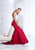 Tarik Ediz - Two Piece Mermaid Gown 50039 in White and Red