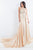 Rachel Allan Prima Donna - 5003 Beaded Gown with Satin Overskirt in Neutral
