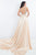 Rachel Allan Prima Donna - 5003 Beaded Gown with Satin Overskirt in Neutral