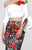 Tarik Ediz - Two Piece Mermaid Gown 50040 in White and Multi-Color