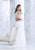 Tarik Ediz - Two Piece Fringe Gown 50047 in White