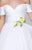 Tarik Ediz - Off Shoulder Cocktail Dress 50075 in White