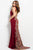 50084 Gilt Embroidered Keyhole Gown
