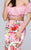 Tarik Ediz -  Two Piece Long Dress 50090 in Pink and Multi-Color