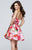 Tarik Ediz - Strapless Cocktail Dress 50093 in Multi-Color
