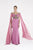 Saboroma - 5009 Cap Sleeve Beaded Illusion Cutout Sheath Gown In Pink