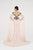Saboroma - 5009 Cap Sleeve Beaded Illusion Cutout Sheath Gown In Pink
