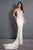 Rachel Allan Prima Donna - 5010 Plunging V-Back Beaded Evening Gown in White