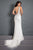 Rachel Allan Prima Donna - 5010 Plunging V-Back Beaded Evening Gown in White