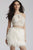 50119 Two-Piece Feathered Short Dress
