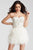 50122 Embellished Sweetheart Feathered Dress