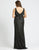 Mac Duggal Fabulouss - 5013F Sequined Low V-Neck and Back Long Gown In Black