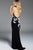 50145 Embroidered Plunging V-neck Sheath Dress