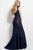 50162 Embroidered V-neck Sheath Dress