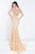 Rachel Allan Prima Donna - 5016 Bedazzled Plunging V-Neck Prom Dress in Neutral