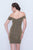 Nina Canacci - 501 Glittered Off Shoulder Sheath Dress
