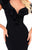 Tarik Ediz - 50206 Ruffle Trimmed Asymmetric Shoulder Fitted Long Gown In Black
