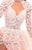 Tarik Ediz - 50215 Long Sleeve Diamond Cutout Illusion Bodice Dress In Pink