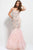 50218 Embellished Feathered Mermaid Gown