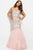 50218 Embellished Feathered Mermaid Gown