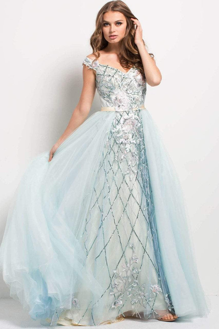 50229 Floral V-neck A-line Dress