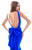 Tarik Ediz - 50238 Illusion Plunging Neckline  High Low Evening Gown In Blue