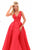 Tarik Ediz - 50243 Ruched Mermaid Dress with Ballgown Overskirt In Red