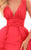 Tarik Ediz - 50243 Ruched Mermaid Dress with Ballgown Overskirt In Red