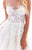 Tarik Ediz - 50246 Beaded Floral Boned Cocktail Dress In White
