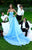 Tarik Ediz - 50257 Floral Embroidered Strapless Tulle Overskirt Gown In Blue