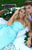 Tarik Ediz - 50257 Floral Embroidered Strapless Tulle Overskirt Gown In Blue