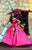 Tarik Ediz - 50271 Off Shoulder Lace Ballgown Overskirt Dress In Pink