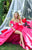 Tarik Ediz - 50280 Fitted Off Shoulder with Ballgown Overskirt in Pink