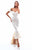 Tarik Ediz - 50284 Off-Shoulder High Low Mermaid Gown In White