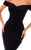 Tarik Ediz - 50284 Off-Shoulder High Low Mermaid Gown In Black