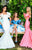 Tarik Ediz - 50298 Ruffled Off-Shoulder Fitted Mermaid Gown In White and Blue