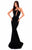 Tarik Ediz - 50305 Plunging Cutout Sleeveless Mermaid Gown In Black