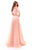 Tarik Ediz - 50311 Two Piece Off Shoulder Evening Gown In Orange