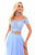 Tarik Ediz - 50311 Two Piece Off Shoulder Evening Gown In Blue
