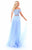 Tarik Ediz - 50311 Two Piece Off Shoulder Evening Gown In Blue