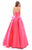 Tarik Ediz - 50325 Strapless Fitted Folded Ballgown In Pink