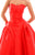 Tarik Ediz - 50325 Strapless Fitted Folded Ballgown In Red