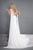 Rachel Allan - 5032 Watteau Draped Ornate Plunging Gown in White