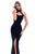 Tarik Ediz - 50330 Crisscrossed Halter High Slit Mermaid Gown In Black