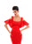 Tarik Ediz - 50332 Laser-Cut Embroidered Off Shoulder Mermaid Dress In Red