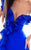 Tarik Ediz - 50333 Laser-Cut Plunging Ruffled Cascade Mermaid Gown In Blue