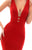 Tarik Ediz Plunging V-Neck Tri-Band Mermaid Evening Dress 50336 - 1 pc Ivory In Size 8 Available In Red
