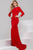 Beaded High Collar Jersey Gown 50337